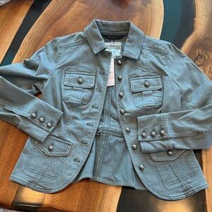 NWT WHBM Military Jacket in Wintergreen